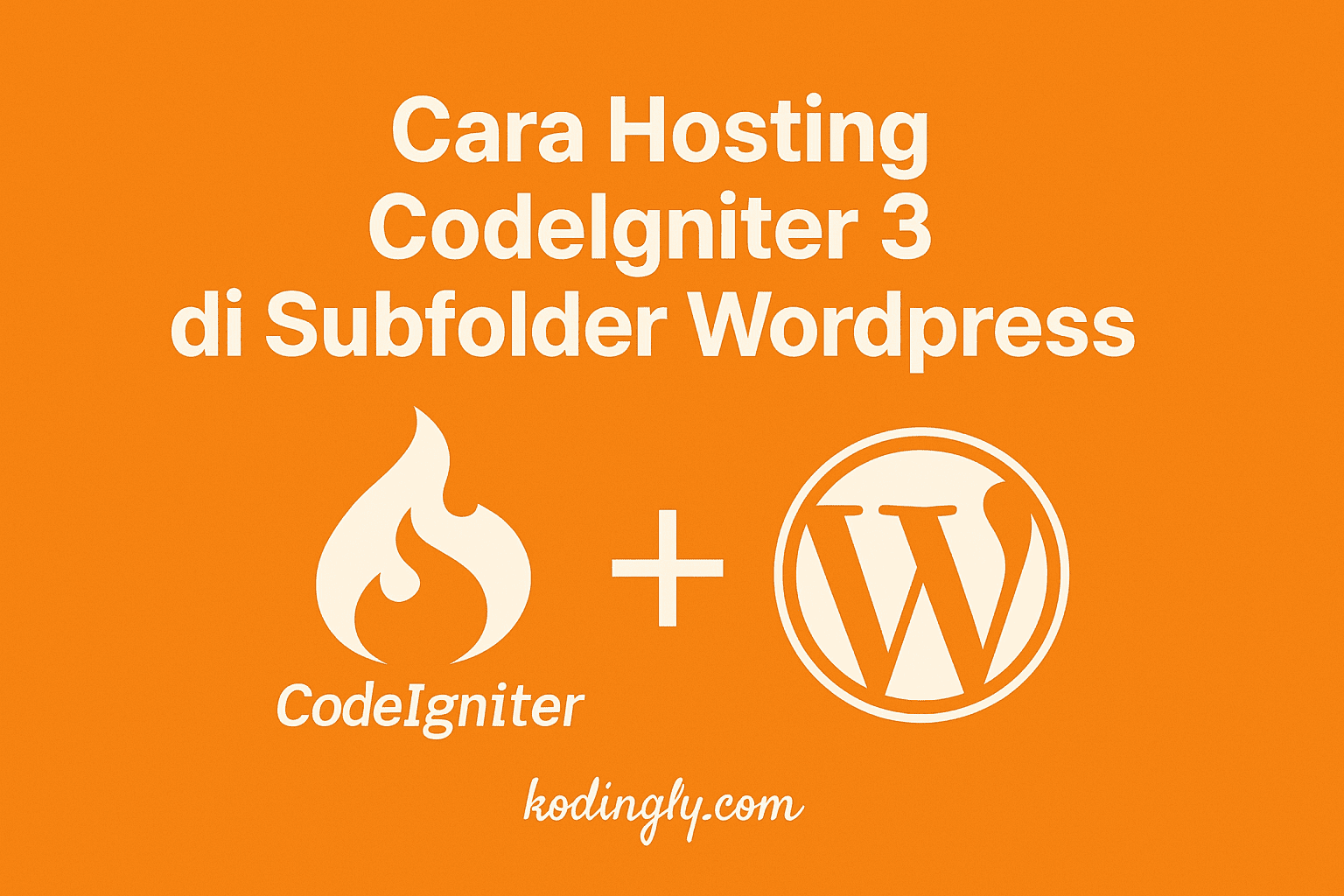 Cara Hosting CodeIgniter 3 di Subfolder WordPress
